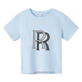 thumbnail image 3 of 2024 Camisetas de verano para niños con la letra R, camisetas de manga corta para niños, ropa para niños, camisetas estampadas para niñas, negro, blanco, gris, rojo, negro y amarillo, 3 of 5