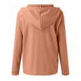thumbnail image 3 of Hoodies For Women Knit Long Sleeve Drawstring Button V Neck Casual Pullover Sweatshirt Hooded Tops Full Zip Athletic Jacket Juniors Sweaters Trendy Funnel Neck Sweatshirts for Women Juniors, 3 of 4