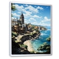 thumbnail image 2 of Designart "Coastal Village in Brittany French Coastal Beauty II" Nautical & Beach Floater Framed Wall Art Living Room, 2 of 7