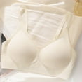 thumbnail image 4 of LLYwey Bralettes for Women Padded Women's Sports Bra Without Underwire Solid Color Push up Bra Women's Plus Size Nylon Lift Bra Style LW-291 Beige M, 4 of 4