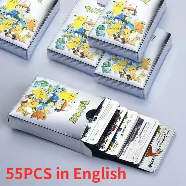 Cartas de Pokémon para jugar en inglés, español, francés, Charizard, Vmax, Gx, Anime raro, Pikachu, entrenador de batalla, colección de cartas, Juguetes