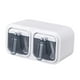 thumbnail image 2 of Caja de condimentos Tarro de condimentos con cucharas Botes de especias Ollas de especias de cocina para 2 Rejillas Blancas, 2 of 9
