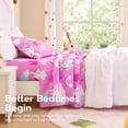 thumbnail image 2 of Joyfy Kids Twin Sheet Set Purple Unicorn - 3 Piece Soft Microfiber Bed Sheets - Deep Pocket Wrinkle Free, Cozy Toddler Bedding Set, Fade Resistant Breathable for Boys Girls Teens, 2 of 9