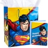 Hallmark 13" Large Superhero Gift Bag with Birthday Card and Tissue Paper (Superman)