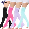 thumbnail image 2 of 1 Pair 420D Compression Burn Fat Sleeping Overnight Slimming Stockings Lady's Beauty Leg Free Size Beige, 2 of 6