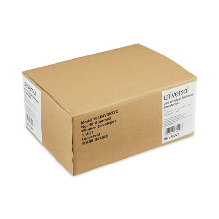 Universal Window Business Envelope, #10, 4 1/8 x 9 1/2, 250/Box