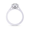 thumbnail image 4 of IGI Certified Lab Grown Diamond Engagement Ring | Center 8.5x6.5mm Radiant Floral Halo Solitaire Anniversary Wedding Rings For Women 14k Solid White Gold | F-G, VS-SI Quality (2.75 Ctw) Size-9.5, 4 of 6