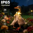 thumbnail image 3 of Porch Goose Statue Outdoor, Solar Garden Statue Goose Figurine Lights Outdoor Waterproof, Resin Outdoor Sculpture for Yard Porch Patio Lawn Garden Decor, Unique Gifts for Mom Grandma Women, 3 of 7