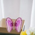 thumbnail image 3 of Figuras decorativas de mariposas de ágata natural, artesanías, estatuas, adornos para oficina, dormitorio, escritorio, jardín o interiores. Rosado, 3 of 7