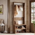 thumbnail image 3 of Hall Tree with  and Shoe Storage, 70.8 Tall Freestanding Coat Rack with 7 Hooks & 2 Shelves for Mudroom Entryway, 3 of 8