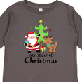 thumbnail image 4 of Inktastic My 2nd Christmas with Santa Reindeer and Tree Boys or Girls Long Sleeve Toddler T-Shirt, 4 of 5