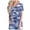 Blue, variant on Summer Tops,Women Socket Camouflage Print O-Neck Short Sleeve Shorts Leisure Tops