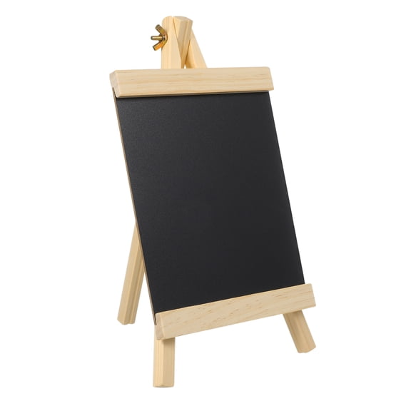 Luxshiny Wooden Chalkboard Easel with Adjustable Stand for Home and Tabletop Display, Black Finish