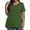 Green, variant on Ayolanni Plus Size Womens Basic Tops Short Sleeve Green V-Neck Solid T-Shirts Ladies T Shirts 4x