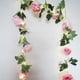 thumbnail image 5 of Artificial Rose flower vine Battery fairy LED string lights for christmas Lit Garland wedding decoration home decor party event, 5 of 5