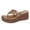 stag126-Rose Gold, variant on Women's Jewelry Platform Wedge Flip Flops Sandals Summer Fashion Comfortable Glitter Straps Round Open Toe Backless Platform Slides Silver 5.5