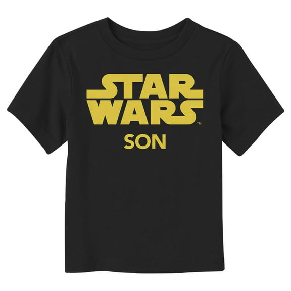 Toddler's Star Wars Son Classic Title Logo  Graphic Tee Black 2T
