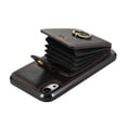 thumbnail image 4 of Wallet Case for iPhone XS/X, Kickstand Ring Holder Premium PU Leather Case with Crossbody Strap,Card Holder Slot Money Pocket 360°Rotation Metal Ring Grip Kickstand Cover,Black, 4 of 9