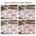 thumbnail image 7 of ODIKA 8'x10' Washable Area Rug Non-Slip Chair-Friendly Mat Vintage Ditsy Field Scroll Distressed Border Botanical Pink Boho Refined for Dining Room, Large Office, Lounge, 7 of 7