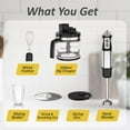 thumbnail image 2 of Food Processor & Immersion Hand Blender, 2L Vegetable Chopper with Disk for Shredding Slicing Doughing Emulsifying Meat Grinder Mixer for Kitchen, 2 of 6