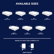 Waterproof Mattress Encasement – 6-Sided Zippered Protector – Ultra-Soft, Noiseless, Breathable
