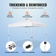 thumbnail image 3 of KFFKFF Instant Shelter, 10x10 ft, 250 D PU Silver-Coated Cover, Includes Wheeled Carry Bag & 4 Sandbags, Water-Resistant & UV Protection Canopy for Outdoor Gatherings, Camping, Business Events,White, 3 of 9