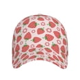 thumbnail image 4 of Baseball Cap, Strawberry Flower Sun Hats For Men Women, Adjustable Golf Dad Hat For Outdoor Activities, 4 of 8