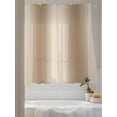 thumbnail image 3 of Khaki Gradient Sheer Curtains 72 Inch Long 2 Panels, Ombre Light Filtering Rod Pocket Semi Sheer Curtains, Sheer Voile Drapes for Living Room Bedroom, 52"x72", 3 of 5