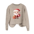 thumbnail image 4 of Buigttklop Christmas Sweatshirts for Women Kawaii 3D Santa Claus Sweatshirt Funny Gifts Long Sleeve Crewneck Cute Graphic Tops, 4 of 4