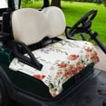 thumbnail image 2 of Golf Cart Seat Covers for 2 Seater,Red Poppy Microfiber Cart Seat Towel Blanket,Spring Farmhouse Country Flower Leaf Plant Absorbent Breathable Non Slip Bench Seats Protector for Golf Course 51"x31", 2 of 9