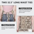 thumbnail image 6 of Brown Geometric Diamond Heart Pattern Apron-Garden Aprons for Women with Pockets-Cotton Linen Waterproof Kitchen Cooking Gardening Aprons Adjustable for Kitchen,Cooking,BBQ and Salon 33x27 Inch, 6 of 7