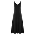 thumbnail image 4 of IROINNID Sundress For Women Fashion Summer Casual V-Neck Camis Sleeveless Vest Long Dress Ankle-Length Solid Color Dress, 4 of 5