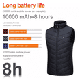 thumbnail image 5 of Sinhoon Electric Heated Vest Jacket USB Thermal Warm Up Heating Pad Body Warmer Black L, 5 of 8