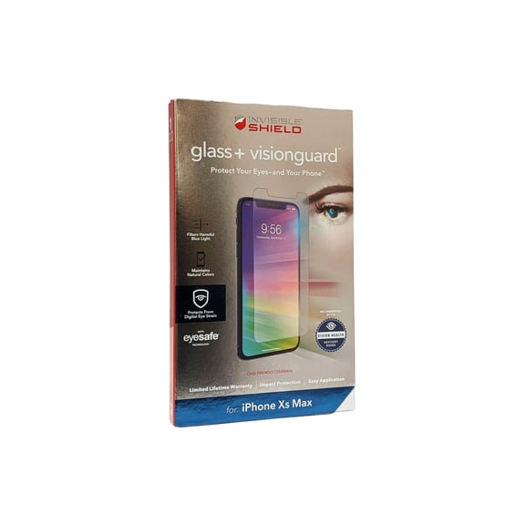 ZAGG InvisibleShield Tempered Glass+ VisionGuard Screen Protector for iPhone XS Max