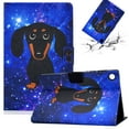 thumbnail image 1 of SaniMore Case for Samsung Galaxy Tab A8 Case 10.5" 2022 SM-X200/X205, PU Leather Tablet Auto Wake/Sleep Card Holder Anti-slip Strip Kickstand Shockproof TPU Backplane Wallet Case, Black Dog, 1 of 12