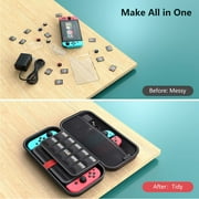 Nintendo Switch Case, Nintendo Switch Accessories Kit Include Switch Tempered Glass Screen Protector+TPU & PC Slim Protective Case Cover -Black