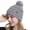 A-Gray, variant on Winter Beanie Hats for Women with Faux Fuzzy Pom Warm Soft Stretch Cozy Knit Fleece Thermal Snow Ski Skull Cap for Cold Weather