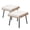 Beige, variant on Craftian Wicker Ottoman Set of 2, Patio Rattan Ottomans with Seat Cushions, 2 Pieces Footrest Seat for Outside Garden, Balcony, Living Room, Beige