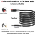 thumbnail image 3 of CoolStuff 20FT Solar Panel Extension Cable 14AWG Anderson Connector to DC 8mm Adapter Portable Power Station Explorer 160/240/290/300/500/550/880/1000 Solar Generator, 3 of 7