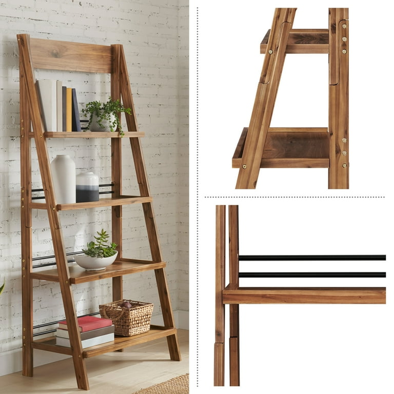 Lavish Home 4 Tier Tall Ladder Bookshelf for Living Room or Office