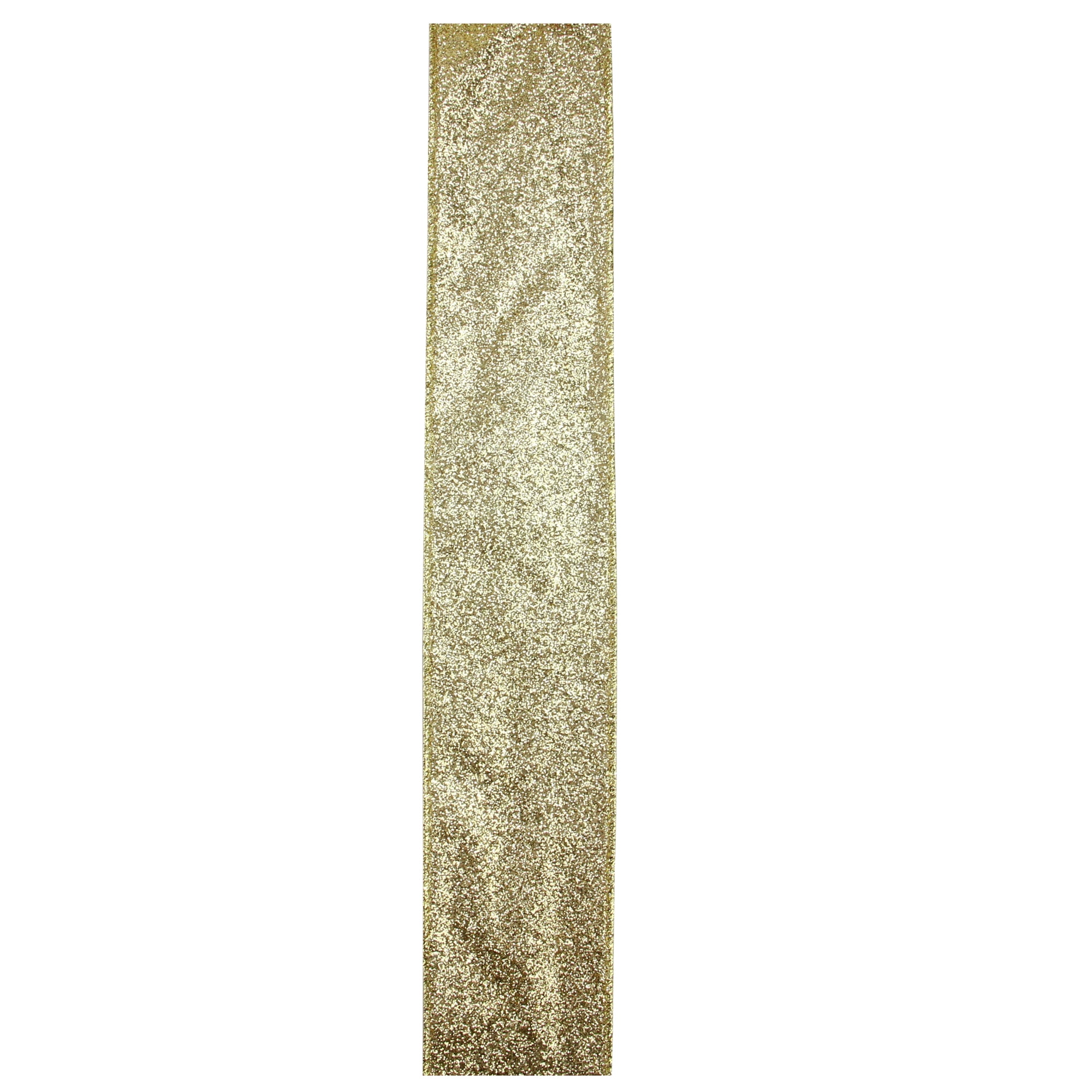 Northlight Pack of 12 Sparkling Solid Gold Christmas Wired Craft Ribbons - 2.5" x 120 Yards