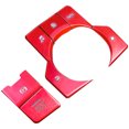 thumbnail image 1 of 7 piezas de embellecedor de botón multimedia de freno de mano electrónico rojo para 3 6 -5 -9 2016-2020, pegatina de consola central, 1 of 5