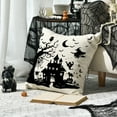 thumbnail image 3 of Sm:)e Jack-O'-Lantern Dead Tree Witch Castle Bat Halloween Throw Pillow Cover 18x18 Inch Decorative Outdoor Cushion Covers, 3 of 6