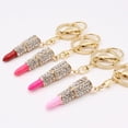 thumbnail image 1 of Naierhg 2Pcs Fashion Rhinestone Keychain Lipstick Key Ring Bag Purse Car Ornament Decoration, 1 of 8