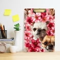 thumbnail image 2 of FORMRS Acrylic Clipboard with Low Profile Clip Standard A4 Letter Size, 12.5" x 9", Shihtzu Dog Pink Flower Pattern, 2 of 8