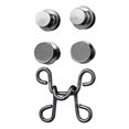 thumbnail image 2 of Pants Waist Tightener Button Non Slip Metal Gun Black 4 Sets, 2 of 4
