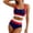 Red, variant on Stamzod Women's High Waisted Bikini Sets Sporty Two Piece Swimsuits Color Block Tummy Control Bathing Suits High Cut Swimwear Black XL