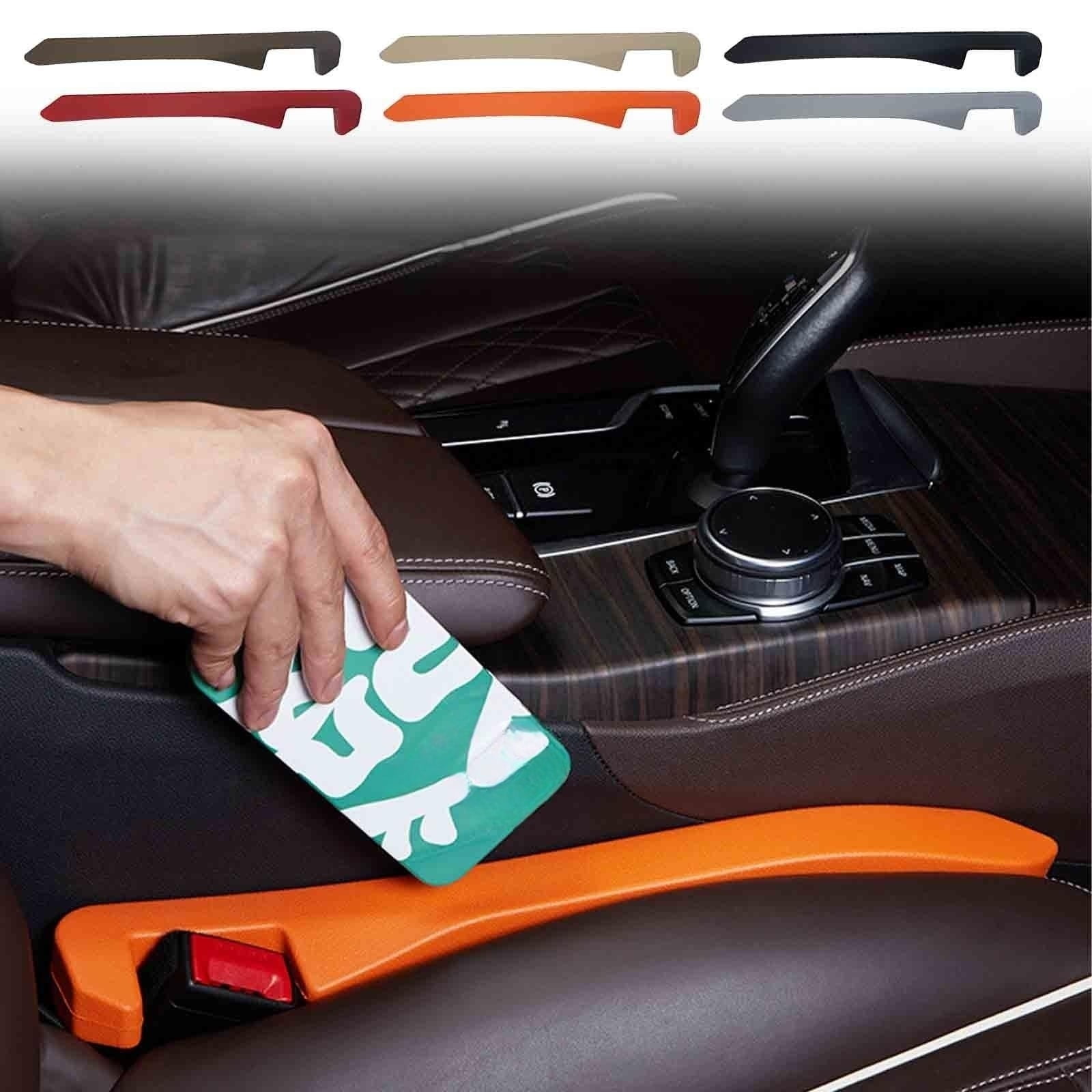 BESULEN Leather Seat Gap Filler, Fill The Gap Between Seat and Console, Car  Crevice Catcher Blocker Stop Things from Dropping, 2 Pack Universal Gap