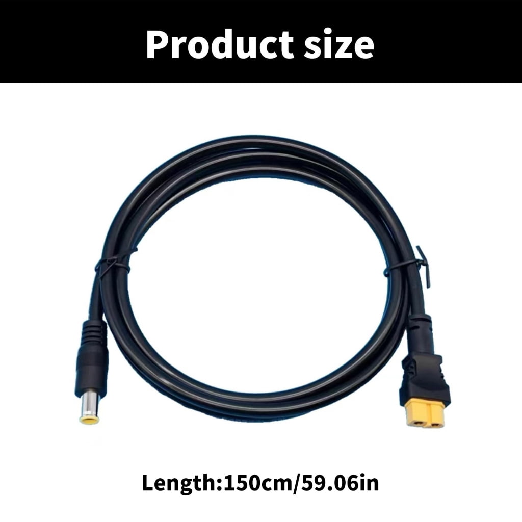 Lerpwige 150cm DC7909 Male to XT60 Female Power Adapter Cable for Solar Panel and Outdoor Energy Storage