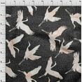 thumbnail image 4 of oneOone Polyester Spandex Light Brown Fabric Asian Japanese Floral Brids With Polka Dress Material Fabric Print Fabric By The Yard 56 Inch Wide, 4 of 4
